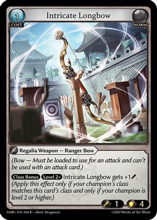 Intricate Longbow (016) - Mortal Ambition