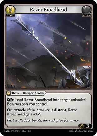 Razor Broadhead (070) - Mortal Ambition