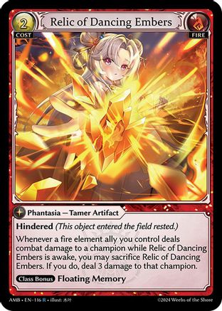 Relic of Dancing Embers (116) - Mortal Ambition Foil