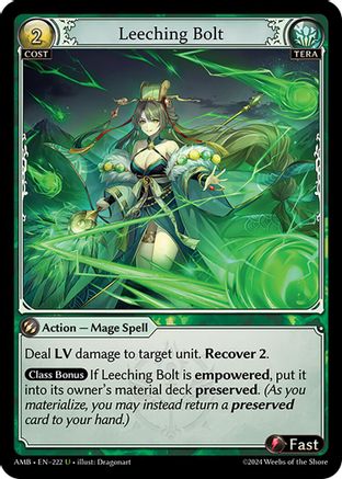 Leeching Bolt (222) - Mortal Ambition Foil