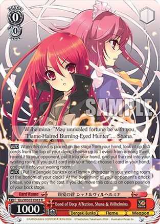 Bond of Deep Affection, Shana & Wilhelmina (Gss/WS02-E083 R) - Dengeki Bunko