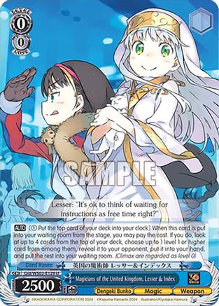 Magicians of the United Kingdom, Lesser & Index (Gid/WS02-E129 U) - Dengeki Bunko