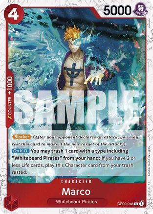 Marco (Jolly Roger Foil) (OP02-018) - Premium Booster Foil