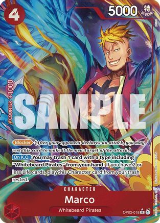 Marco (Alternate Art) (OP02-018) - Premium Booster Foil