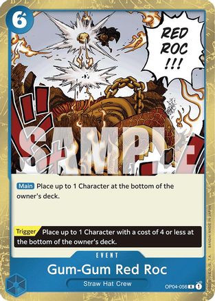 Gum-Gum Red Roc (Jolly Roger Foil) (OP04-056) - Premium Booster Foil