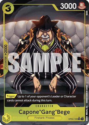 Capone"Gang"Bege (OP04-100) (Alternate Art) (OP04-100) - Premium Booster Foil