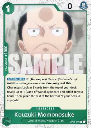 Kouzuki Momonosuke (Premium Foil) (OP01-041) - Premium Booster Foil