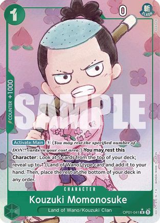 Kouzuki Momonosuke (Alternate Art) (OP01-041) - Premium Booster Foil