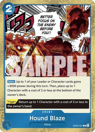 Hound Blaze (Jolly Roger Foil) (OP05-057) - Premium Booster Foil