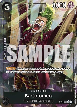 Bartolomeo (OP04-089) (Alternate Art) (OP04-089) - Premium Booster Foil