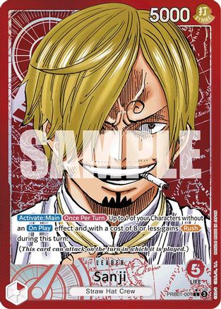 Sanji (PRB01-001) (Alternate Art) (PRB01-001) - Premium Booster Foil