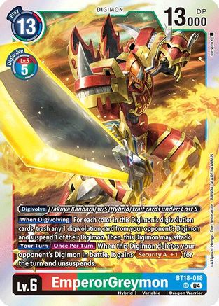 EmperorGreymon (BT18-018) - Release Special Booster 2.0 Foil