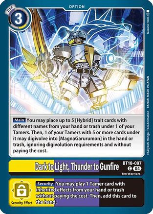 Dark to Light, Thunder to Gunfire (BT18-097) - Release Special Booster 2.0