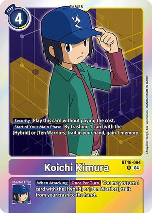 Koichi Kimura (BT18-094) - Release Special Booster 2.0 Foil