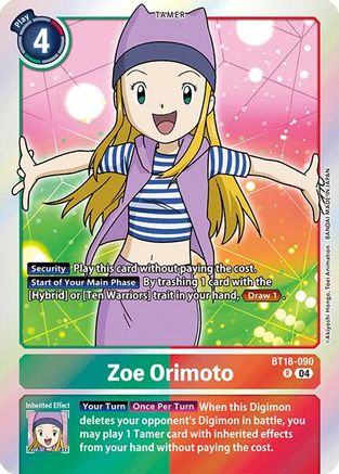 Zoe Orimoto (BT18-090) - Release Special Booster 2.0 Foil