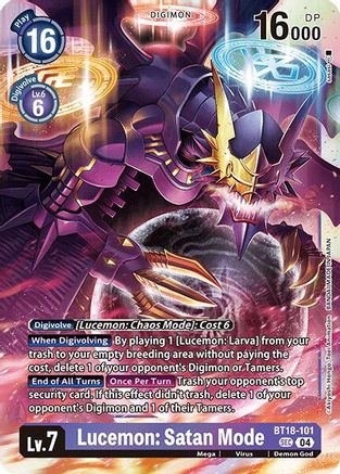 Lucemon: Satan Mode (BT18-101) - Release Special Booster 2.0 Foil