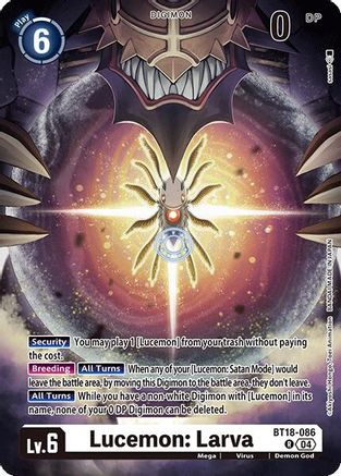 Lucemon: Larva (BT18-086) - Release Special Booster 2.0 Foil