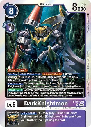 DarkKnightmon (BT19-063) - Release Special Booster 2.0 Foil