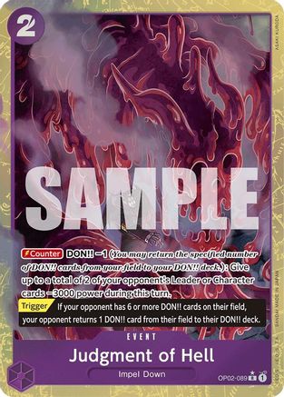 Judgment of Hell (Alternate Art) (OP02-089) - Premium Booster Foil