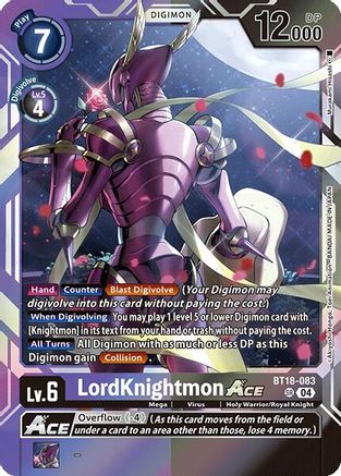 LordKnightmon ACE (BT18-083) - Release Special Booster 2.0 Foil