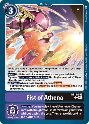 Fist of Athena (BT18-099) - Release Special Booster 2.0