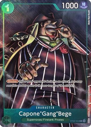 Capone"Gang"Bege (Premium Card Collection -Best Selection Vol. 2-) (ST02-004) - One Piece Promotion Cards Foil