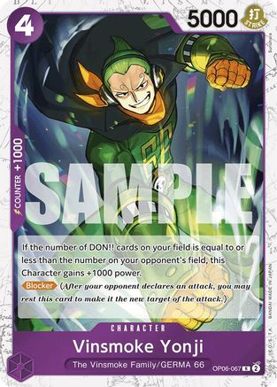 Vinsmoke Yonji (OP06-067) (Jolly Roger Foil) (OP06-067) - Premium Booster Foil