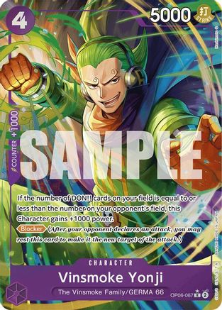 Vinsmoke Yonji (OP06-067) (Alternate Art) (OP06-067) - Premium Booster Foil