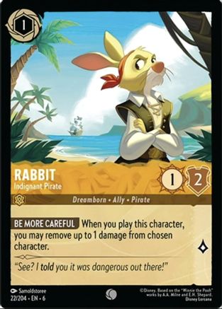 Rabbit - Indignant Pirate (22/204) - Azurite Sea