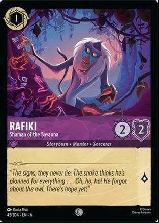 Rafiki - Shaman of the Savanna (42/204) - Azurite Sea