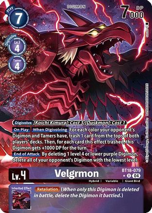 Velgrmon (Alternate Art) (BT18-079) - Release Special Booster 2.0 Foil