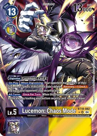 Lucemon: Chaos Mode (Alternate Art) (BT18-082) - Release Special Booster 2.0 Foil