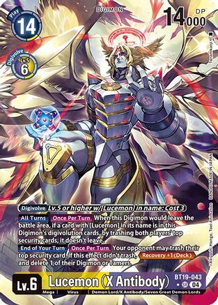 Lucemon (X Antibody) (Alternate Art) (BT19-043) - Release Special Booster 2.0 Foil