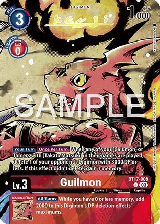 Guilmon (Signed) (BT17-008) - Release Special Booster 2.0 Foil