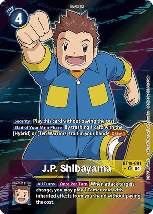 J.P. Shibayama (Release Special Booster 2.0: Box Promotion Pack) (BT18-091) - Release Special Booster 2.0 Foil