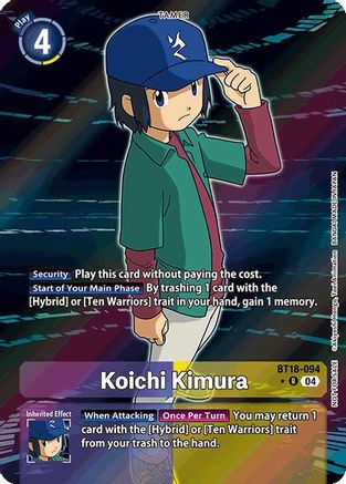 Koichi Kimura (Release Special Booster 2.0: Box Promotion Pack) (BT18-094) - Release Special Booster 2.0 Foil