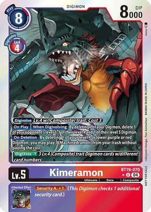 Kimeramon (Release Special Booster 2.0: Box Promotion Pack) (BT19-070) - Release Special Booster 2.0 Foil