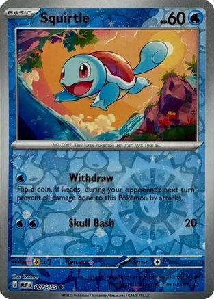 Squirtle - 007/165 (Reverse Cosmos Holo) (Costco Exclusive) 7 - Miscellaneous Cards & Products Holofoil