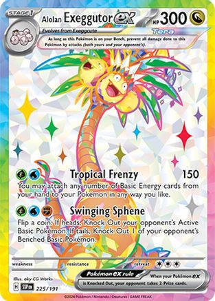 Alolan Exeggutor ex - 225/191 225 - SV08 Surging Sparks Holofoil