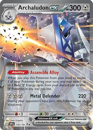 Archaludon ex - 130/191 130 - SV08 Surging Sparks Holofoil