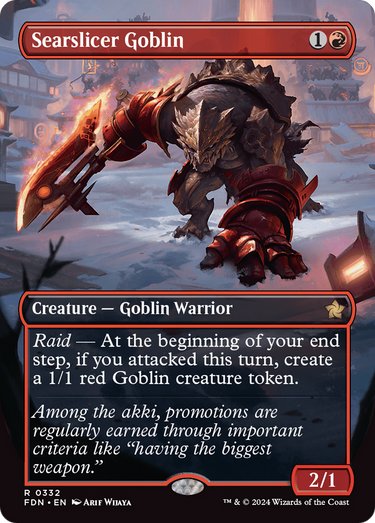 Searslicer Goblin (Borderless) (FDN-332) - Foundations (Borderless) Foil