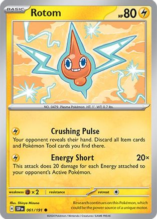 Rotom 61 - SV08 Surging Sparks Reverse Holofoil