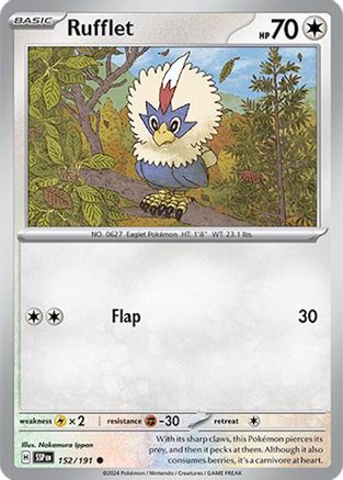 Rufflet 152 - SV08 Surging Sparks Reverse Holofoil