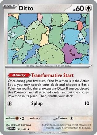 Ditto - 132/165 (Non-Holo) 132 - SV Scarlet & Violet 151