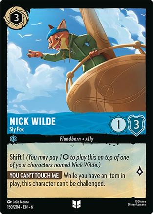 Nick Wilde - Sly Fox (150/204) - Azurite Sea Cold Foil