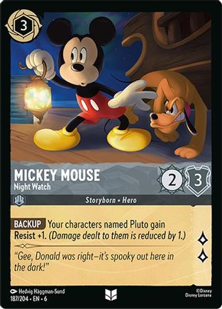 Mickey Mouse - Night Watch (187/204) - Azurite Sea