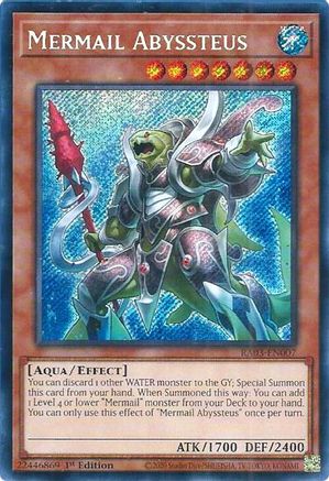 Mermail Abyssteus (Secret Rare) (RA03-EN007) - Quarter Century Bonanza 1st Edition