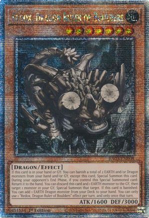 Redox, Dragon Ruler of Boulders (Quarter Century Secret Rare) (RA03-EN008) - Quarter Century Bonanza 1st Edition