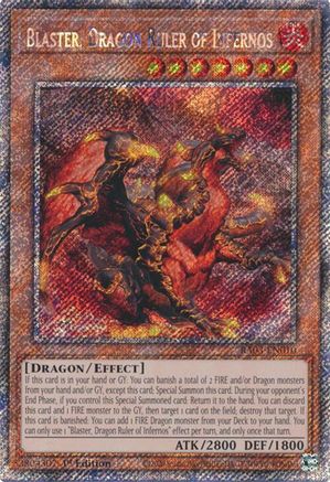 Blaster, Dragon Ruler of Infernos (Platinum Secret Rare) (RA03-EN010) - Quarter Century Bonanza 1st Edition