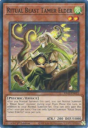 Ritual Beast Tamer Elder (RA03-EN012) - Quarter Century Bonanza 1st Edition